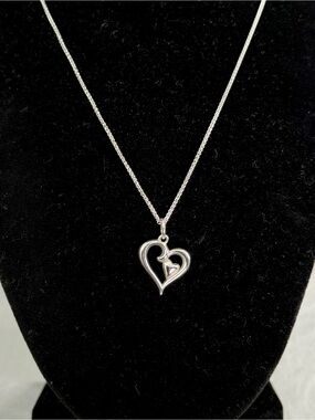 JAMES AVERY Sterling Silver Joy of My Heart Charm Pendant 18” Curb Necklace